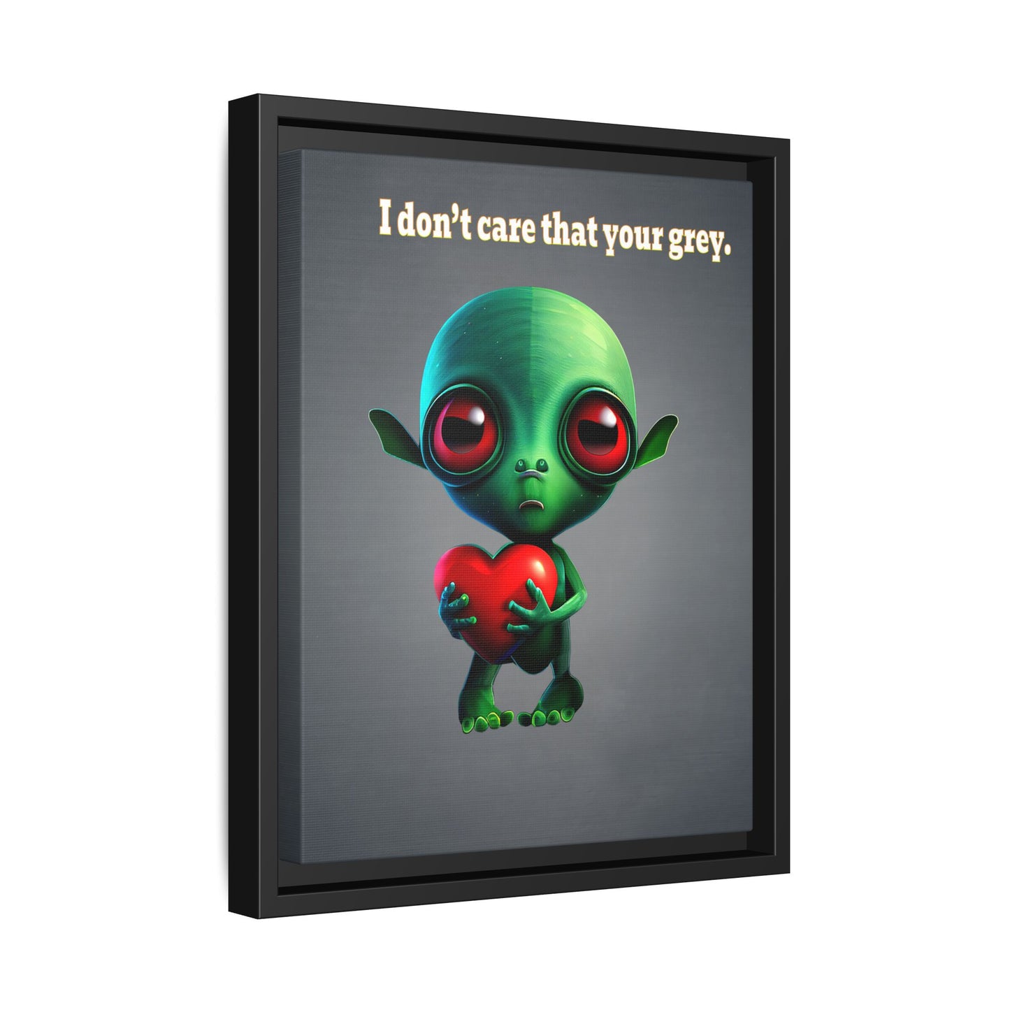 I don't care that your grey - framed canvas art (grey-light grey)