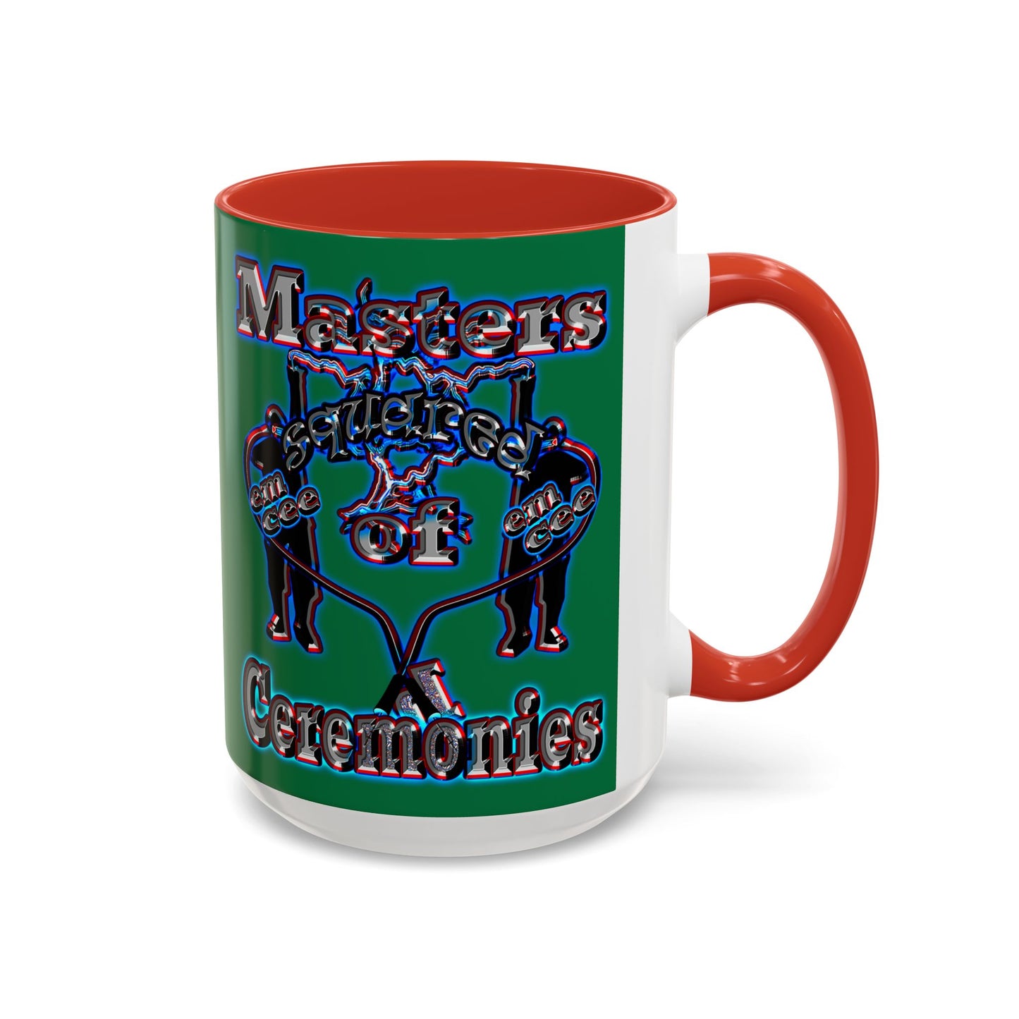 em cee squared - Accent Mug (dark green)