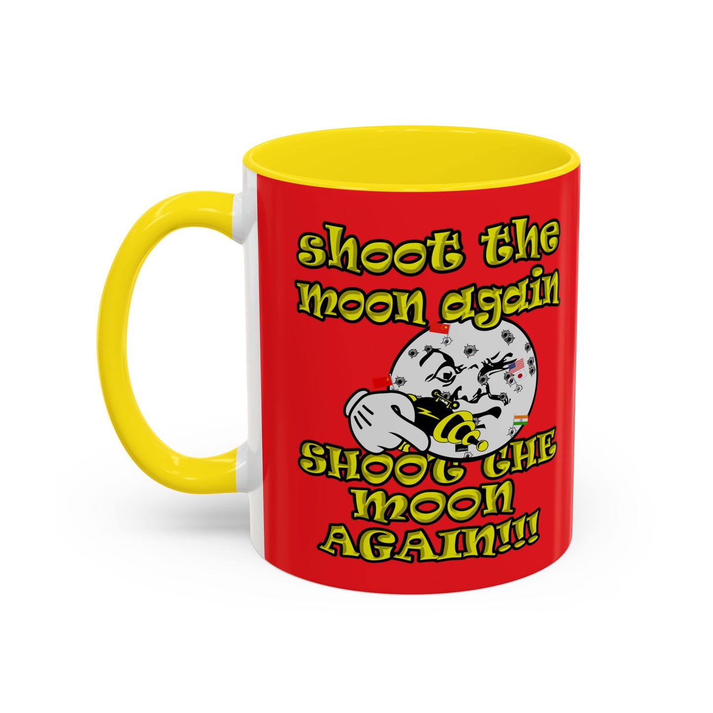 shoot the moon again - Accent Mug (red)
