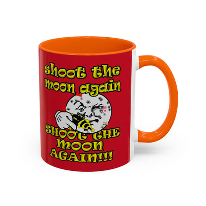 shoot the moon again - Accent Mug (dark red)