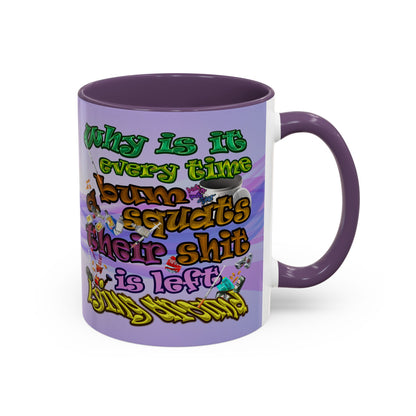 the bum's shit - Accent Mug (light blue-pink wave)