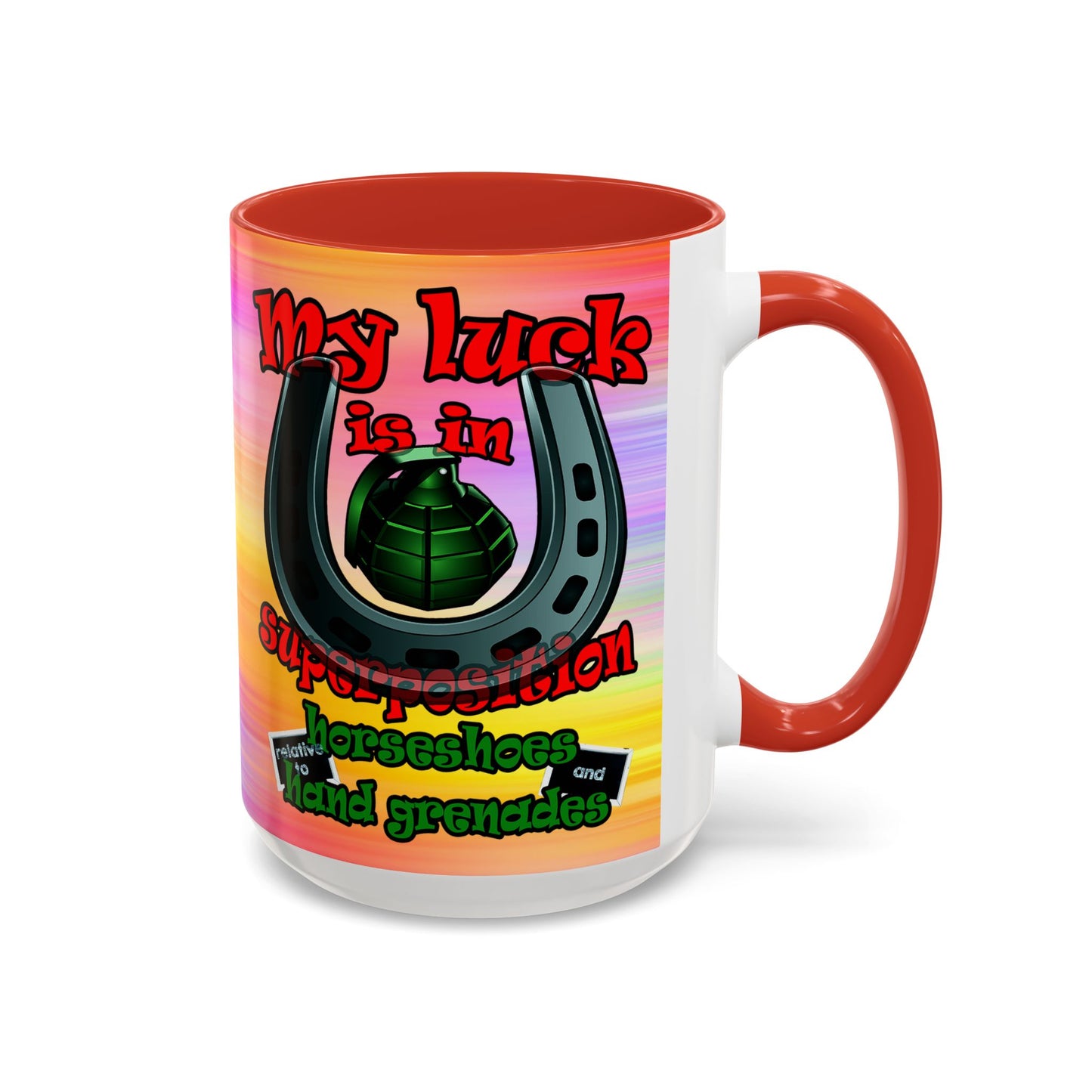 my luck - Accent Mug (color blur)