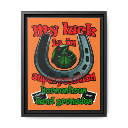 my luck - framed canvas art (crusta)
