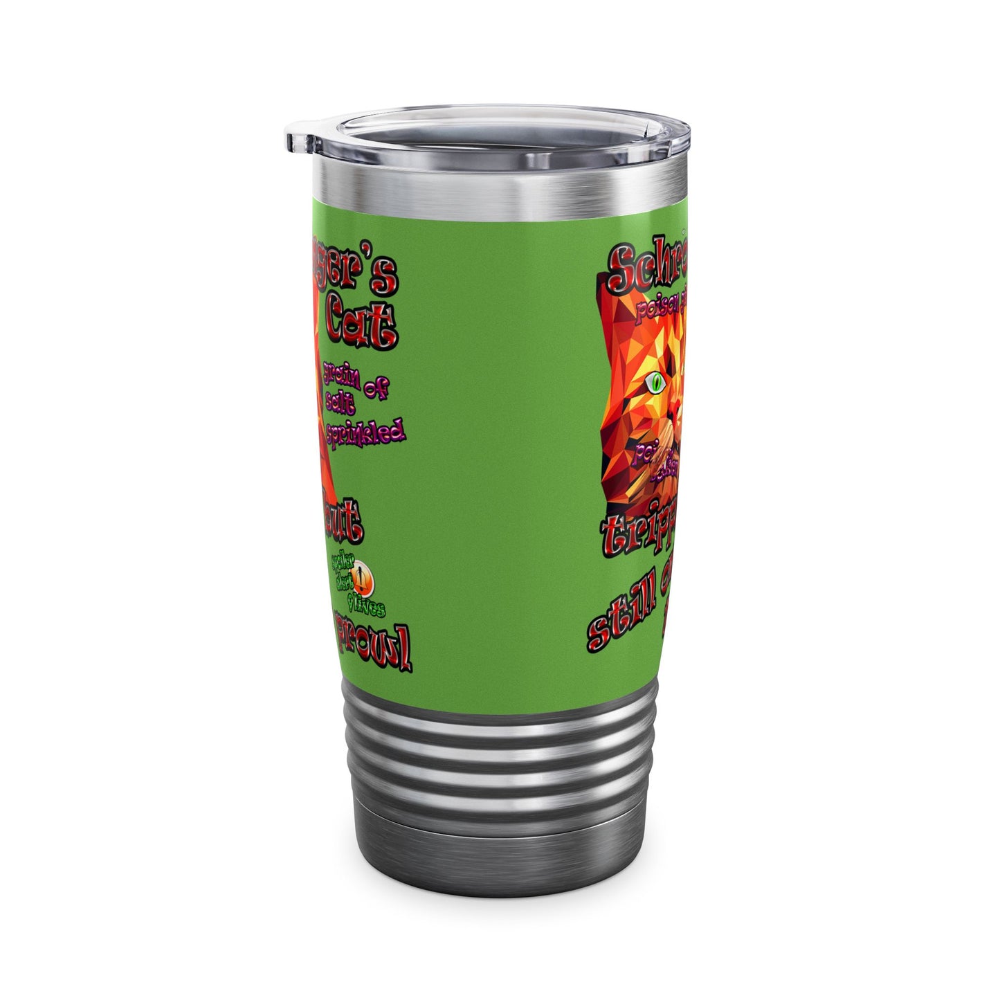 schrodinger's cat - Ringneck Tumbler, 20oz (green)