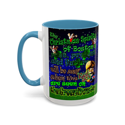 christmas spirits of boston - Accent Mug ('snoops' background)