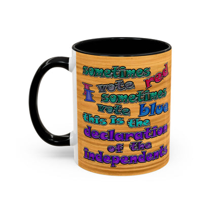 declaration of the independents - Accent Mug (butterscotch wood finish)