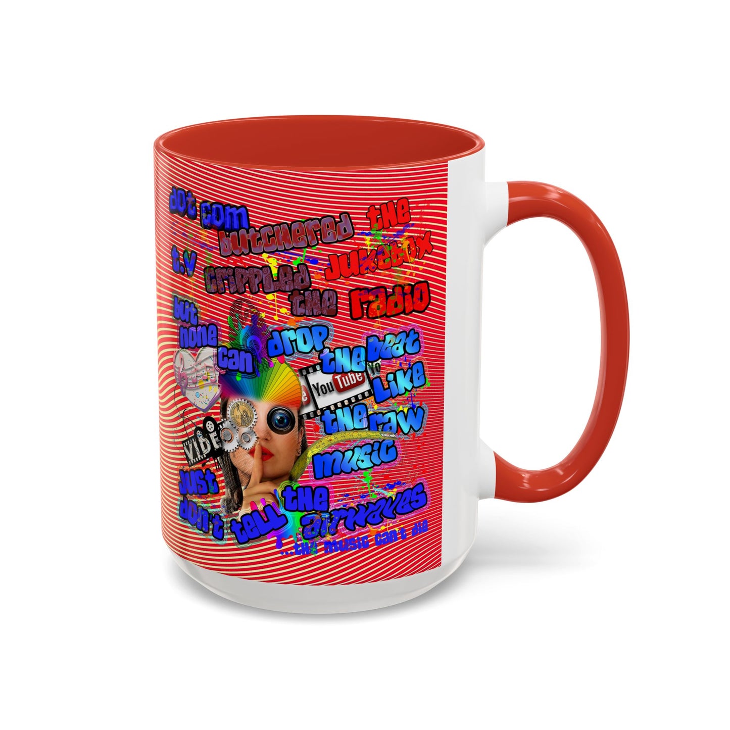drop the beat - Accent Mug (yellow-orange wave)