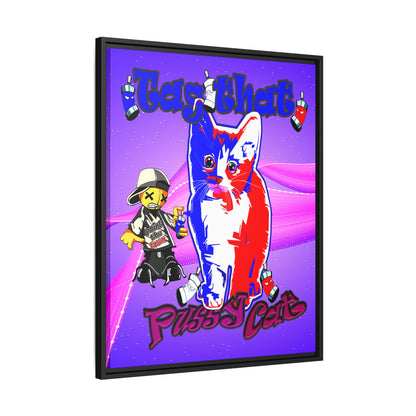 tag that - framed canvas art (purple-pink wave)