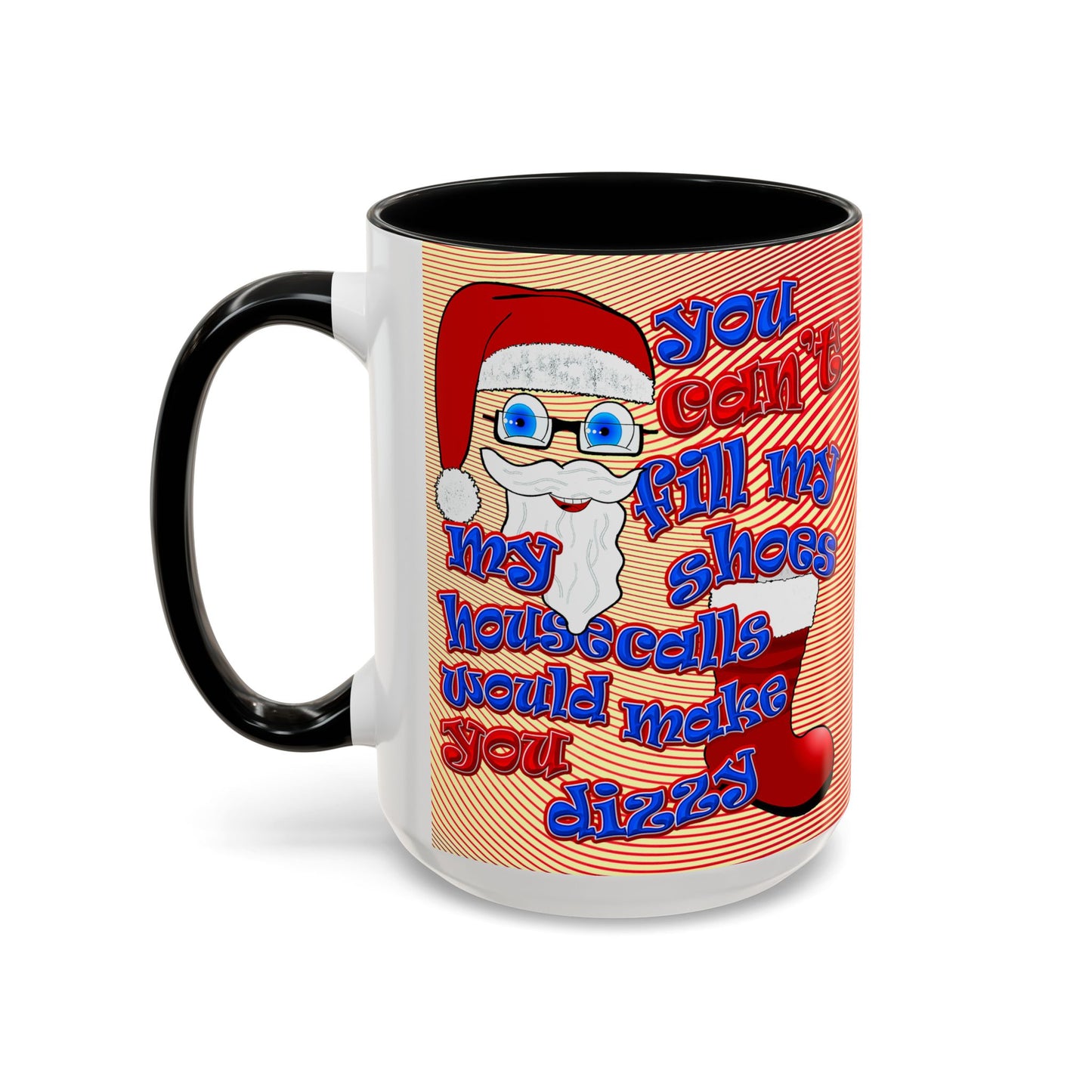 santa's shoes - Accent Mug (yellow-orange wave)