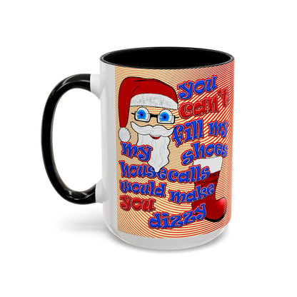 santa's shoes - Accent Mug (yellow-orange wave)