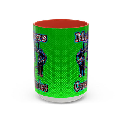 em cee squared - Accent Mug (logo green)