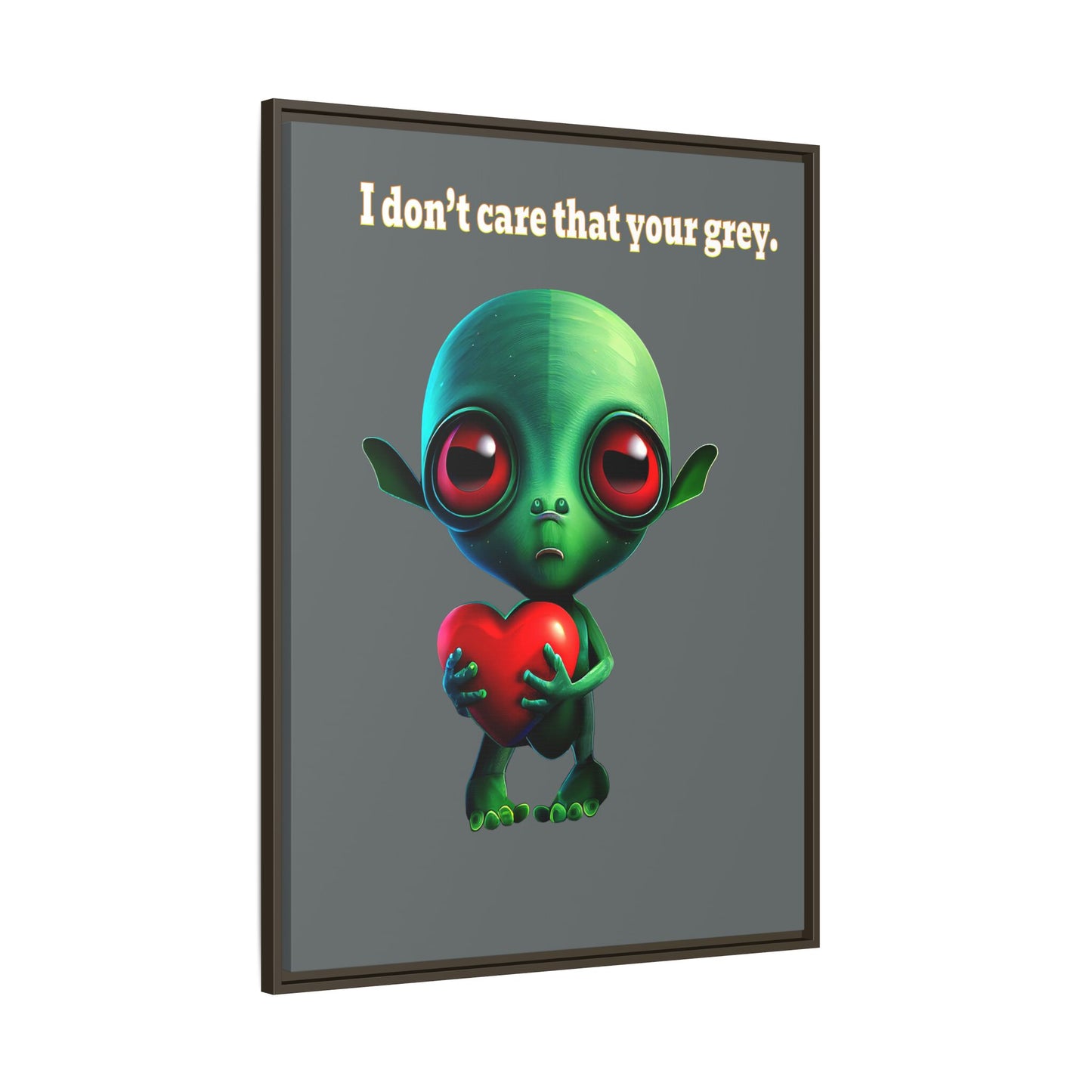 I don't care that your grey - framed canvas art (dark grey)