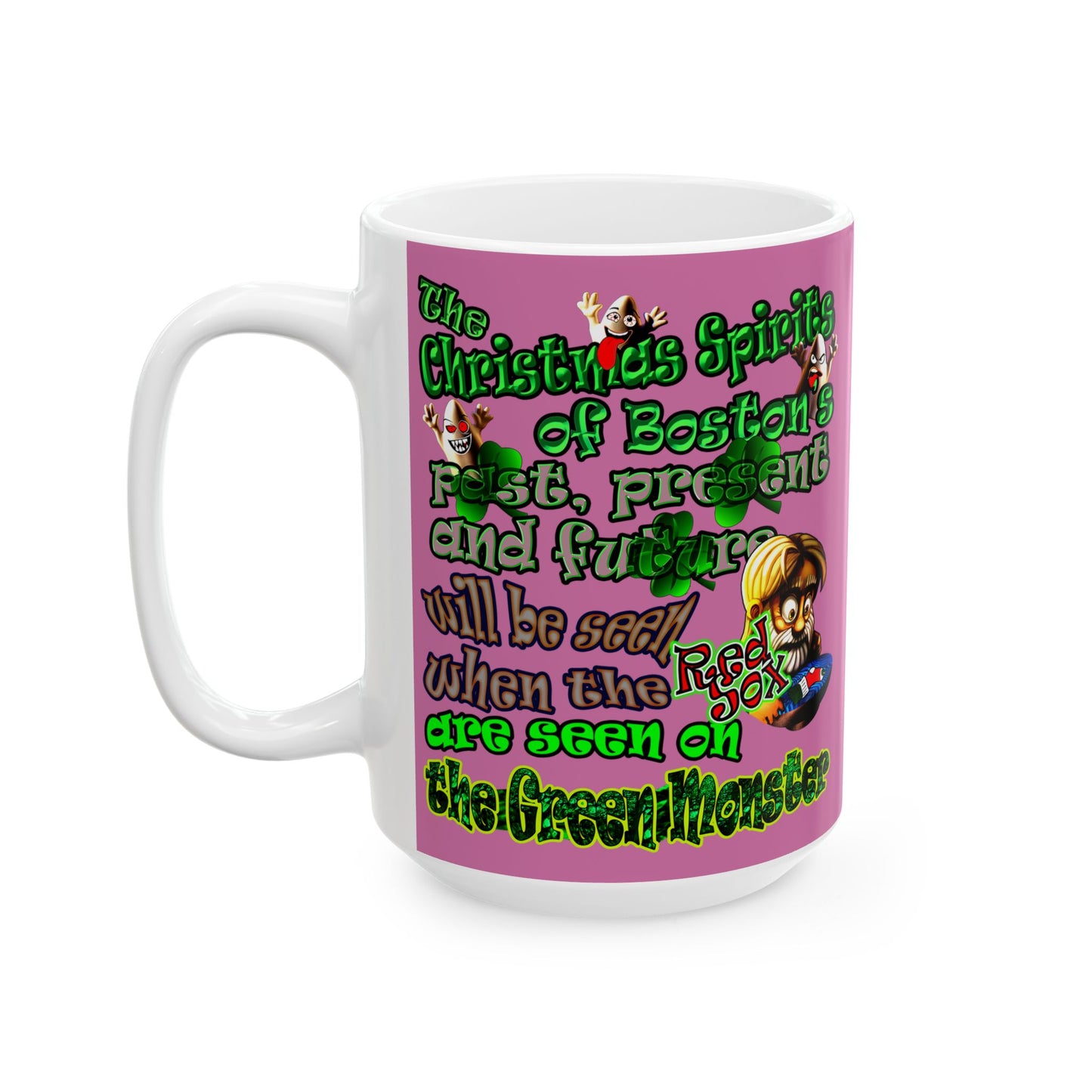 christmas spirits of boston - White Mug (light pink)