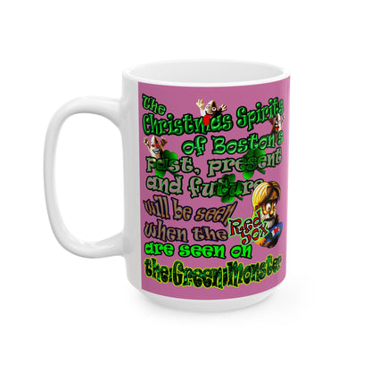 christmas spirits of boston - White Mug (light pink)