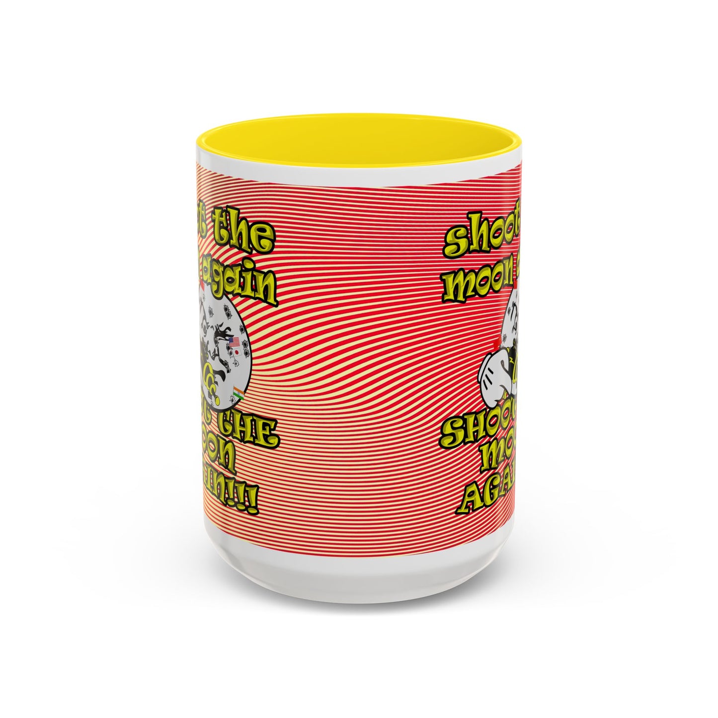 shoot the moon again - Accent Mug (yellow-orange wave)