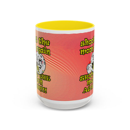 shoot the moon again - Accent Mug (yellow-orange wave)