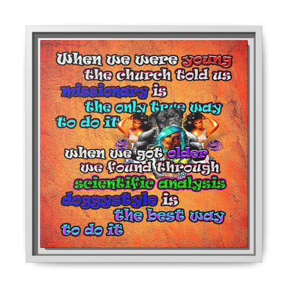 doggystyle - framed canvas art (burnt orange)