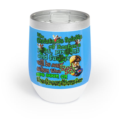 christmas spirits of boston - Chill Wine Tumbler (light blue-purple wave)