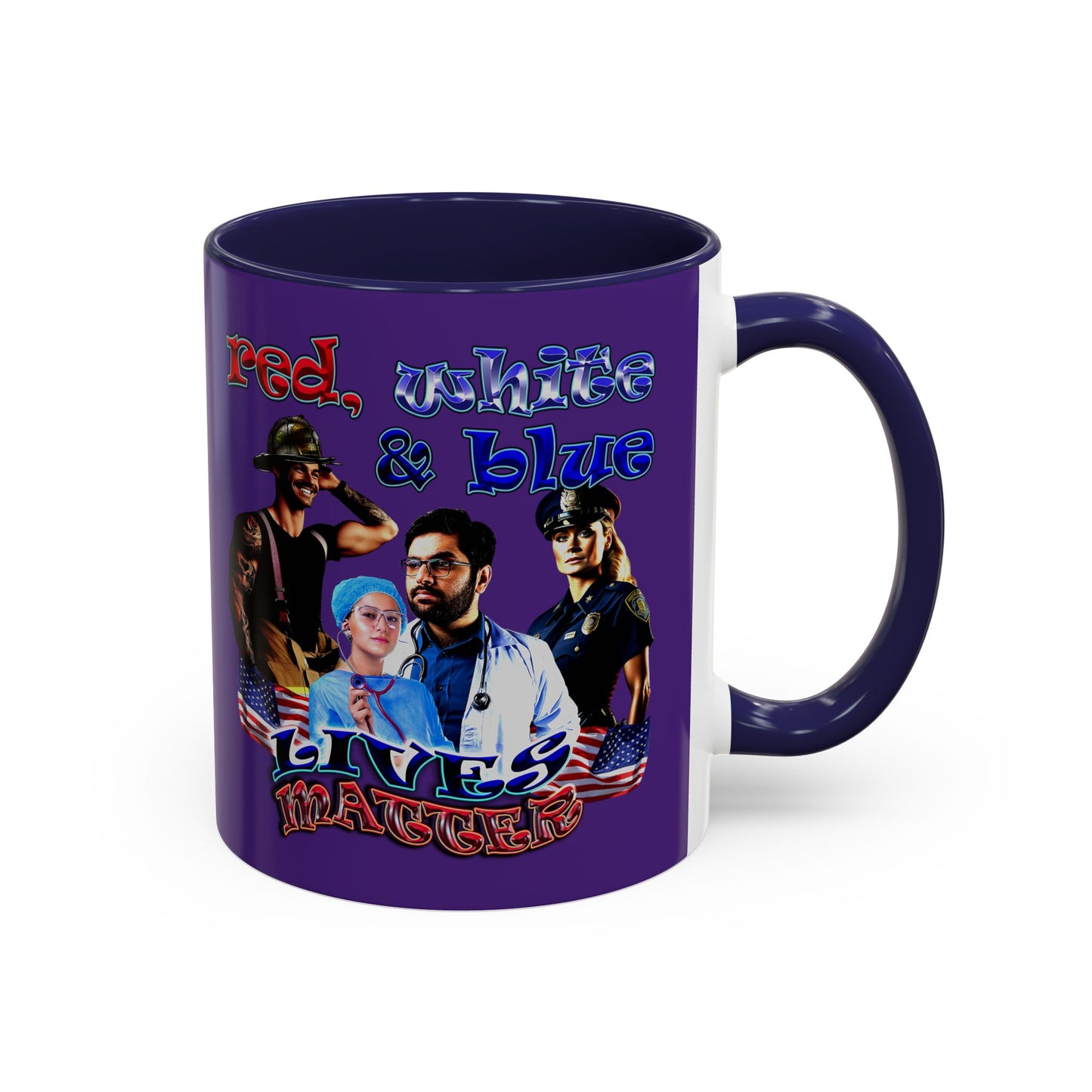 rw&b lives matter - Accent Mug (purple)