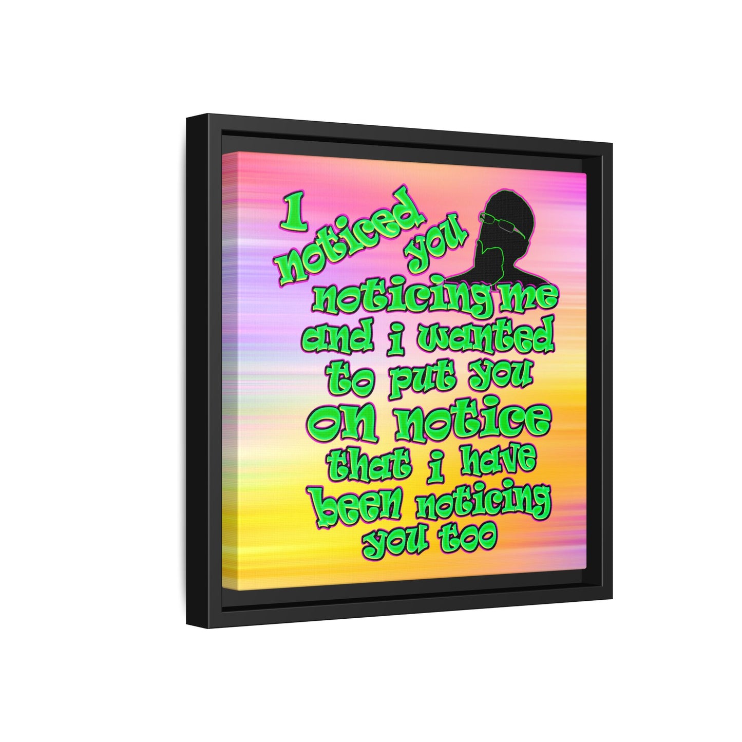 noticed you noticing - framed canvas art (color blur)