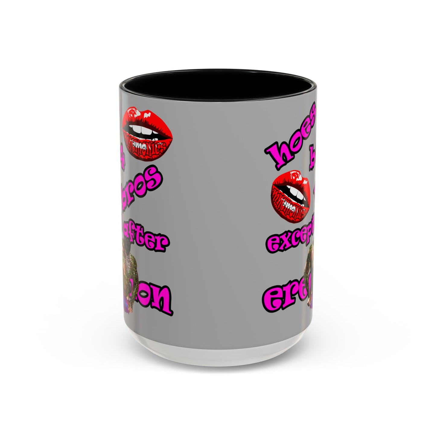 hoes b4 bros - Accent Mug (light grey)