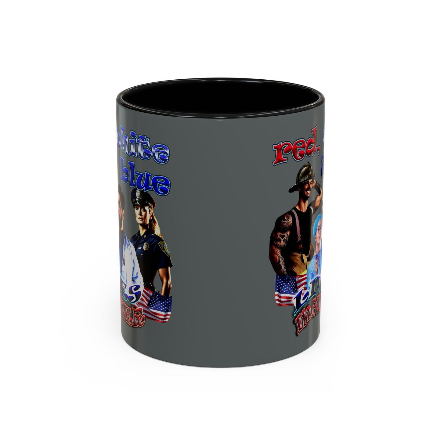 rw&b lives matter - Accent Mug (dark grey)