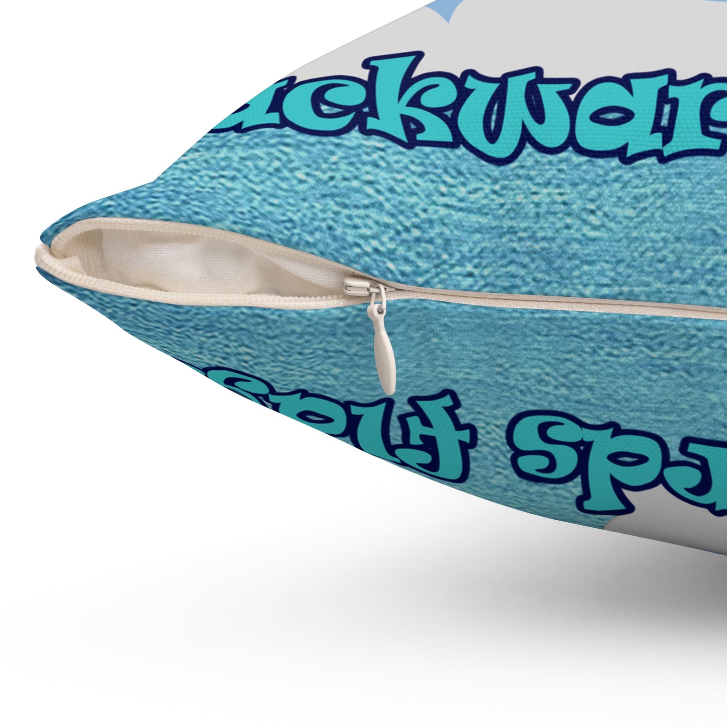 shoot for the stars - Spun Polyester Square Pillow - (faded blue)