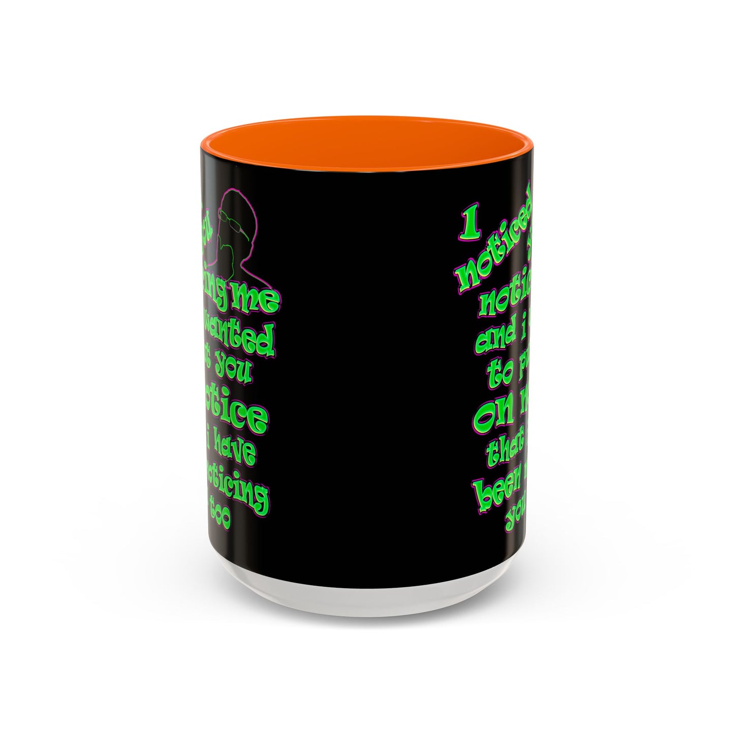 noticed you noticing - Accent Mug (black)