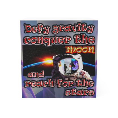 defy conquer reach - note cube (grey-pink wave)
