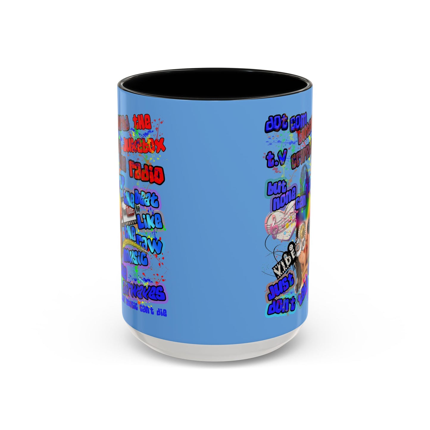 drop the beat - Accent Mug (light blue)