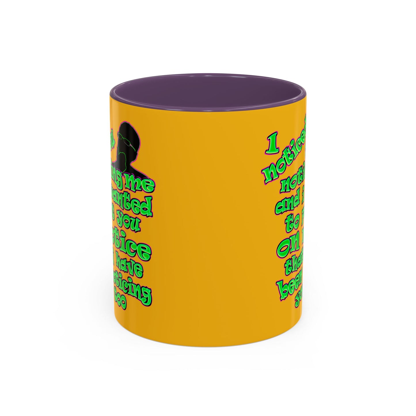 noticed you noticing - Accent Mug (yellow)