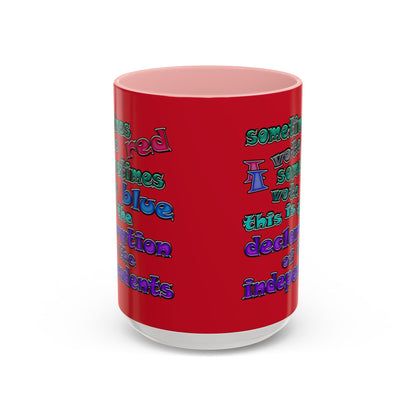 declaration of the independents - Accent Mug (dark red)