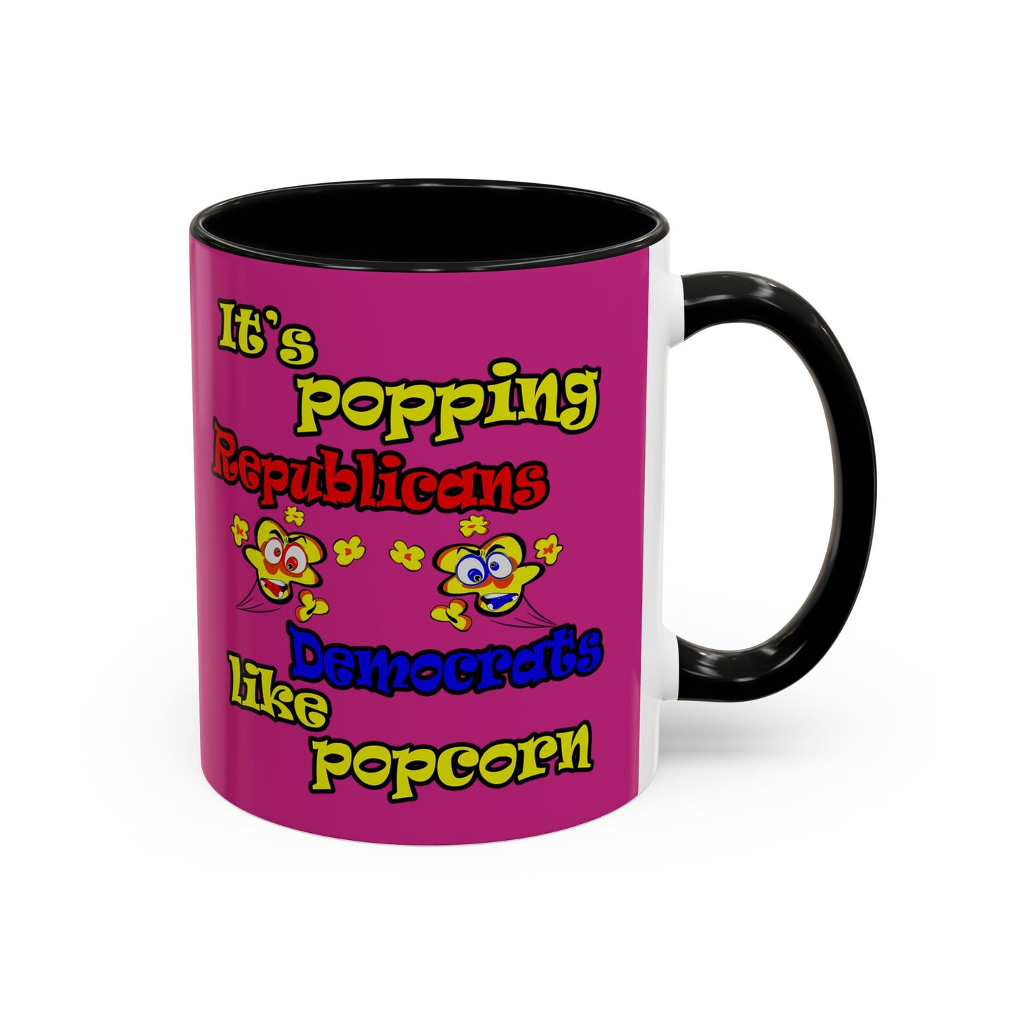 popping like popcorn - Accent Mug (pink)