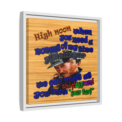high noon - framed canvas art (butterscotch wood finish)