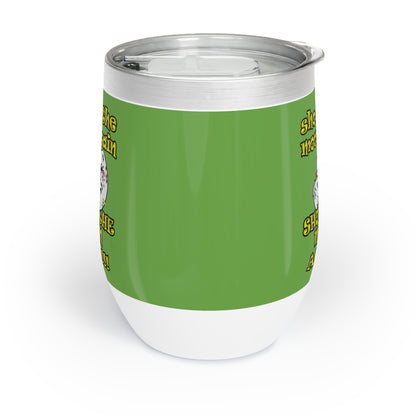 shoot the moon again - Chill Wine Tumbler (green)