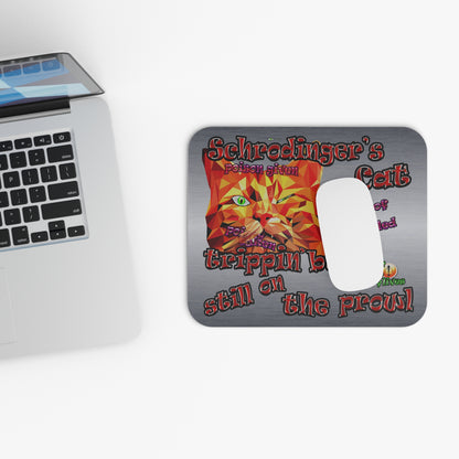 schrodinger's cat - Mouse Pad (Rectangle) (brushed nickel)