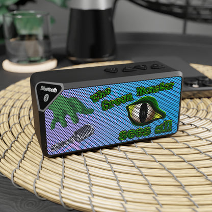 green monster - Jabba Bluetooth Speaker (light blue-purple wave)