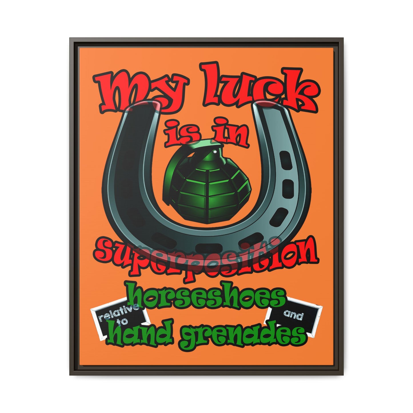 my luck - framed canvas art (crusta)