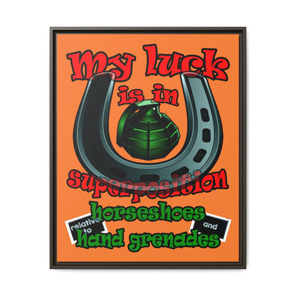 my luck - framed canvas art (crusta)