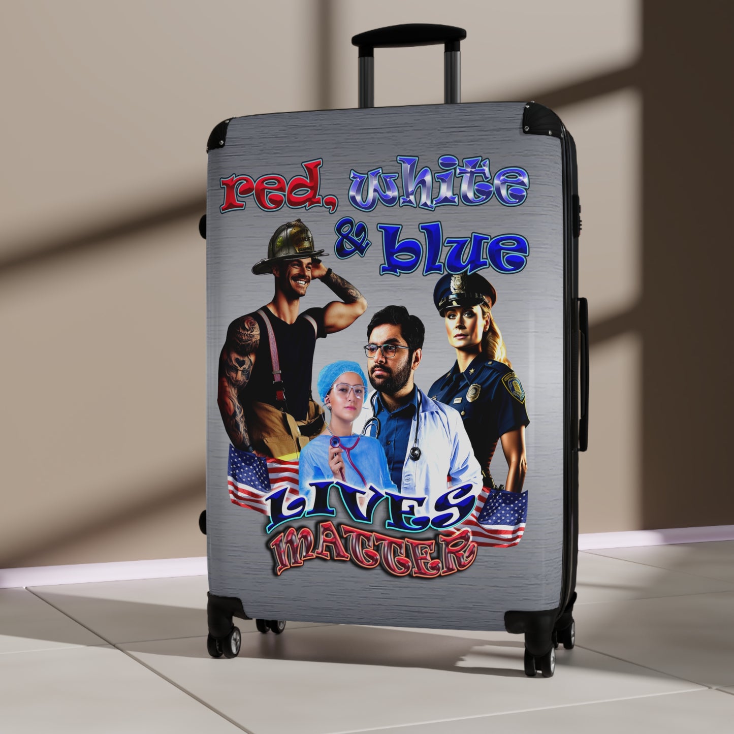 rw&b lives matter - Suitcase (brushed nickel)