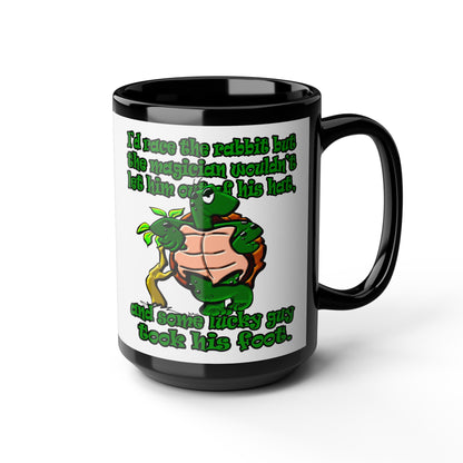 turtle race - Black Mug (white)