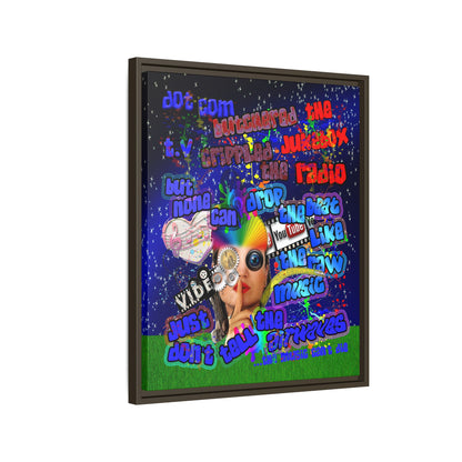 drop the beat - framed canvas art ('snoops' background)