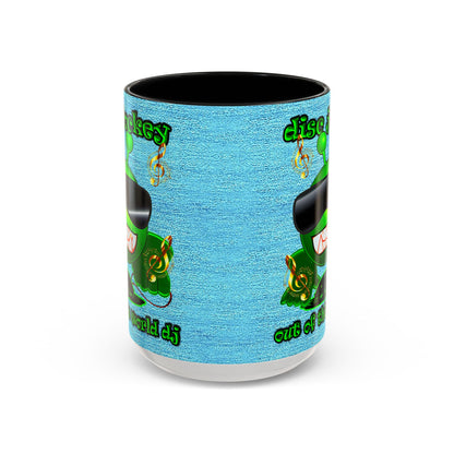 disc jockey - Accent Mug (faded dark blue)