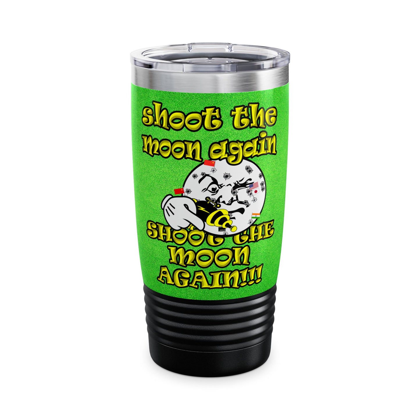 shoot the moon again - Ringneck Tumbler, 20oz (green turf)