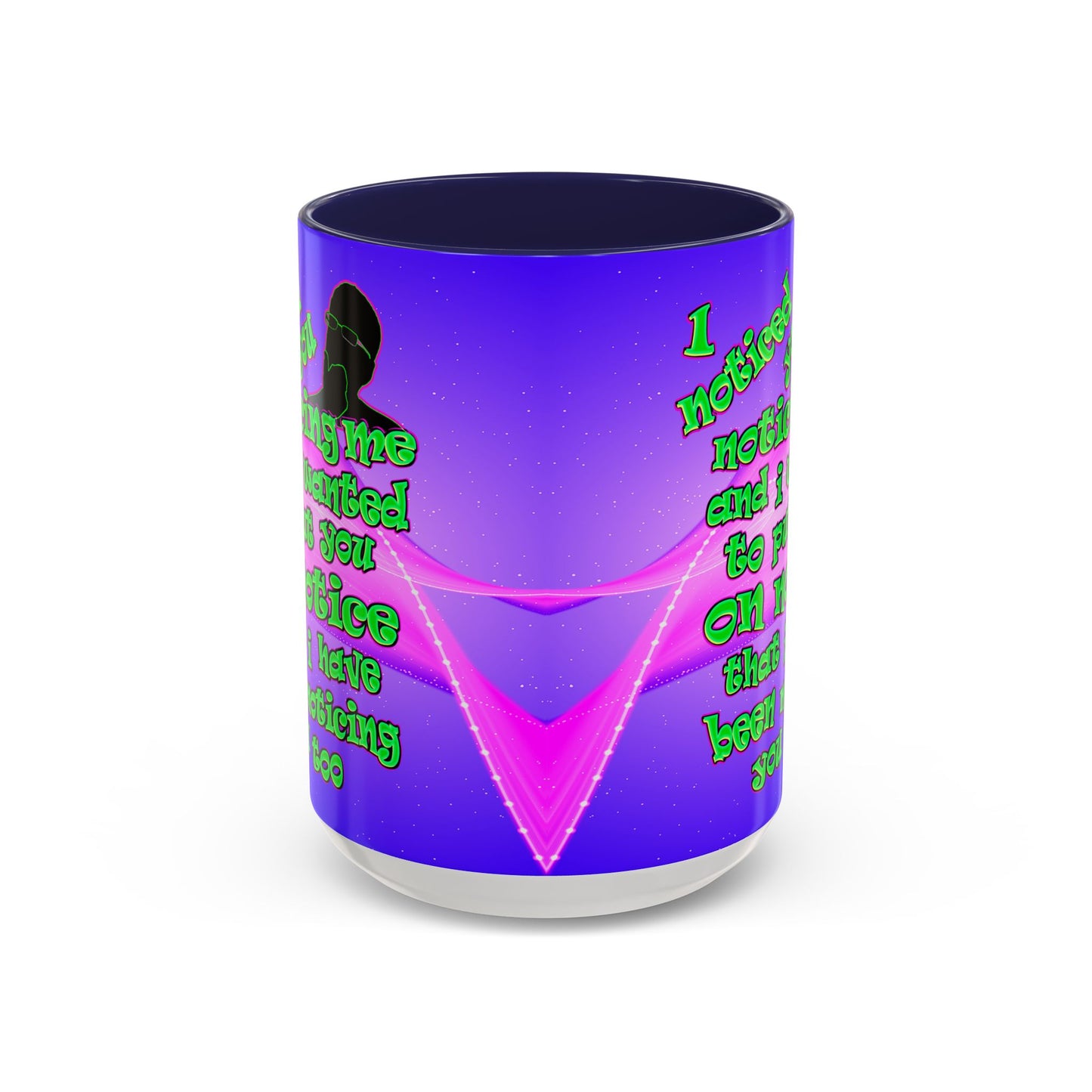 noticed you noticing - Accent Mug (purple-pink wave)