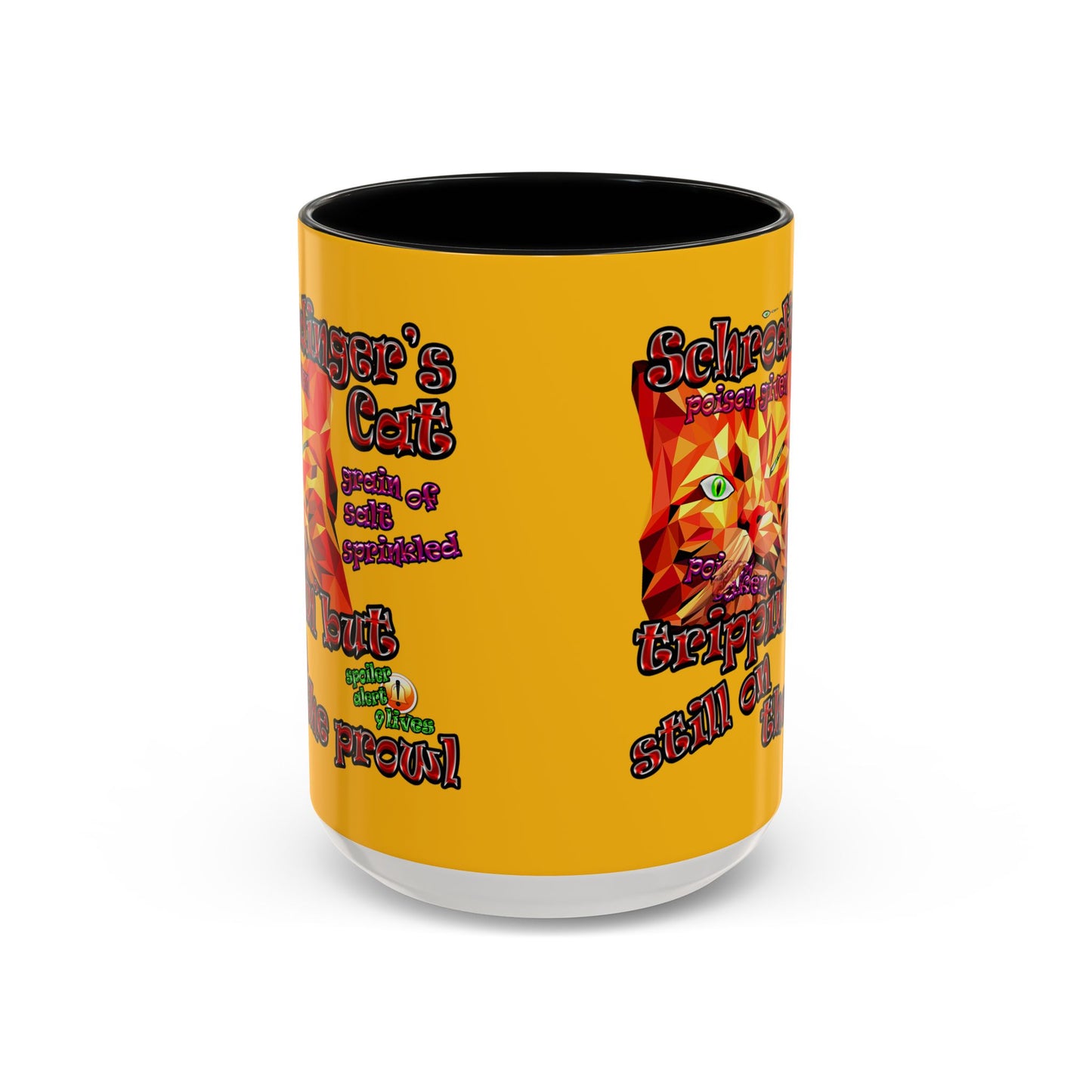 schrodinger's cat - Accent Mug (yellow)
