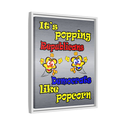 popping like popcorn - framed canvas art (brushed nickel)