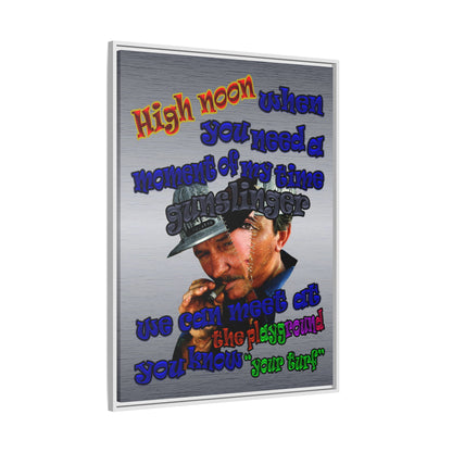 high noon - framed canvas art (brushed nickel)