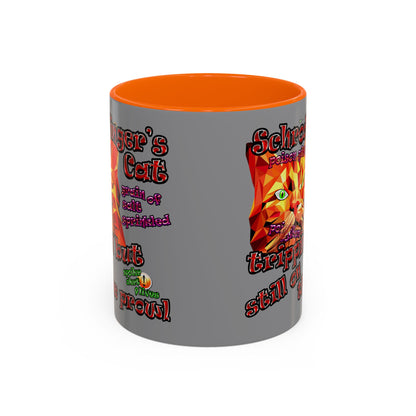 schrodinger's cat - Accent Mug (grey)