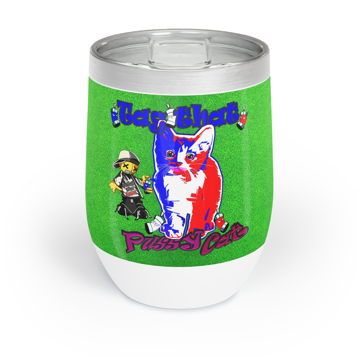 tag that - Chill Wine Tumbler (green turf)